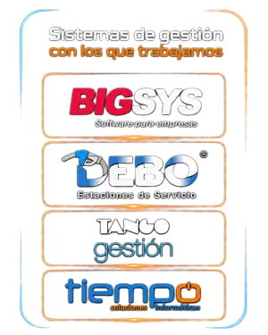 Sistemas de gestión BIGSYS, DEBO, Tango Gestión y Tiempo