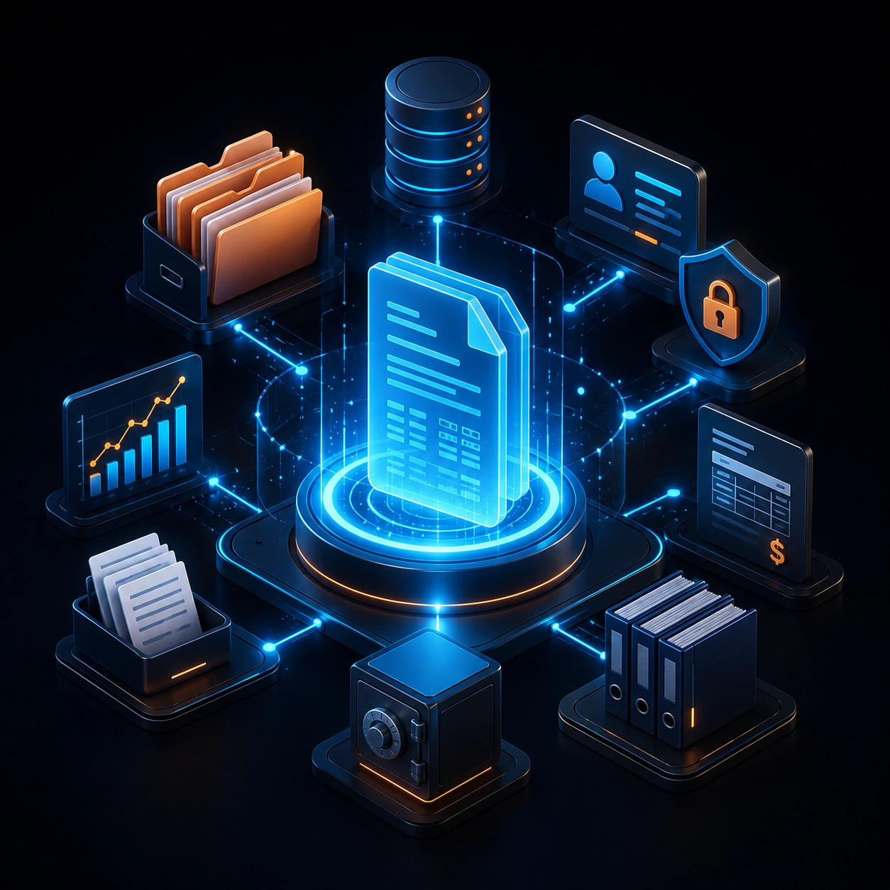 Ilustración de backup local dentro de una empresa